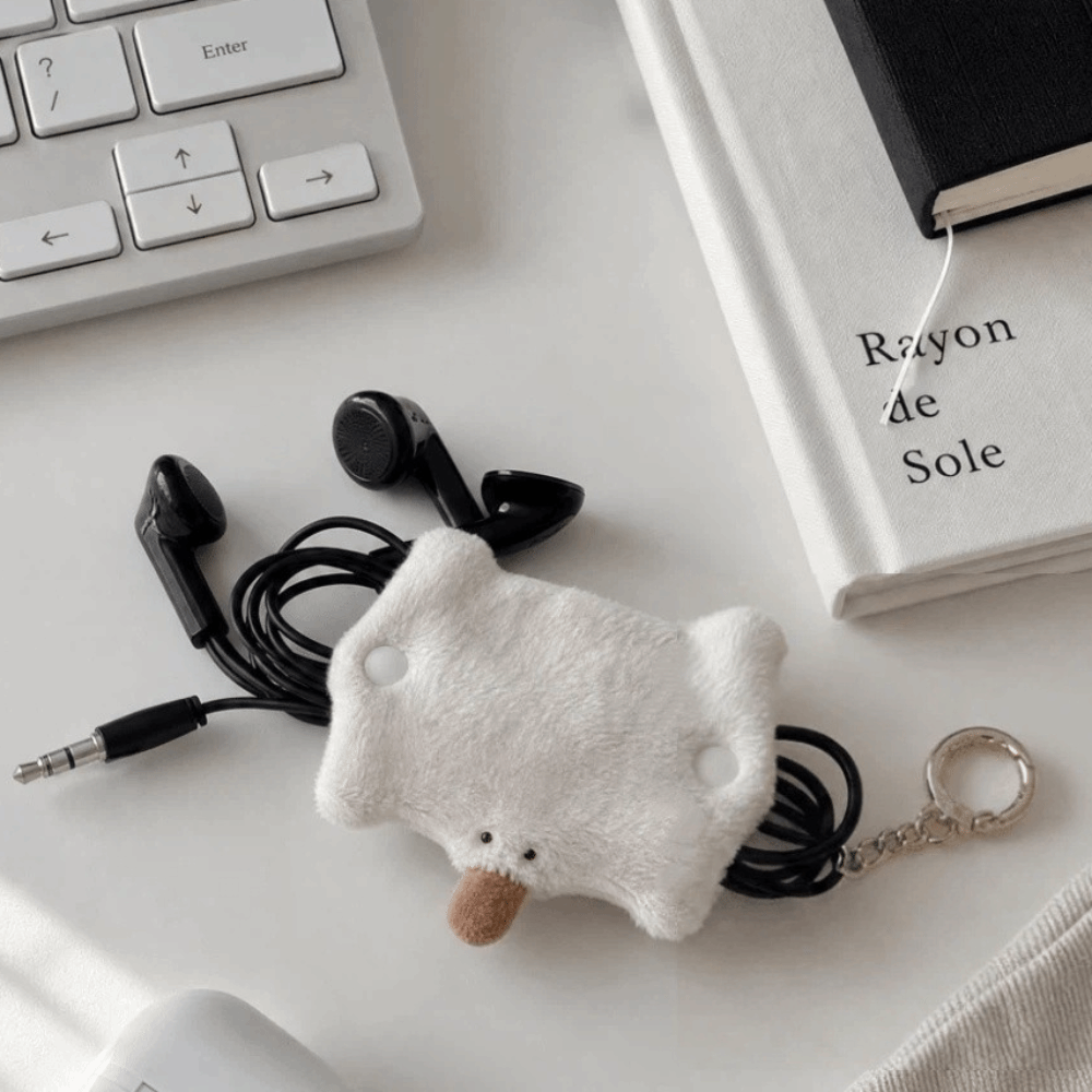 Cable Winder Keychain - Platypus Data Cable Organizer Furry Anti