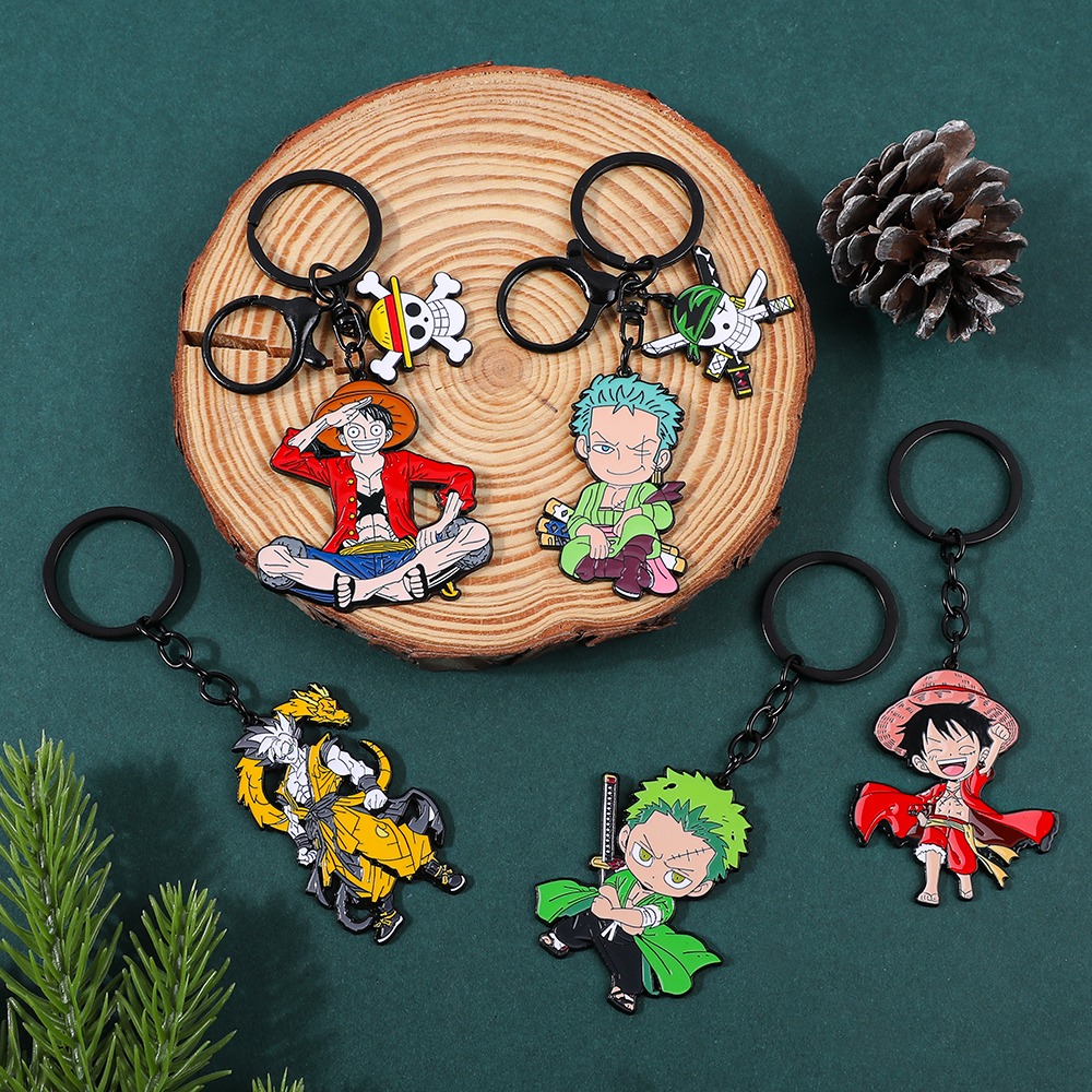 Carabiner Keychain - One Piece Anime Keychain Featuring Monkey