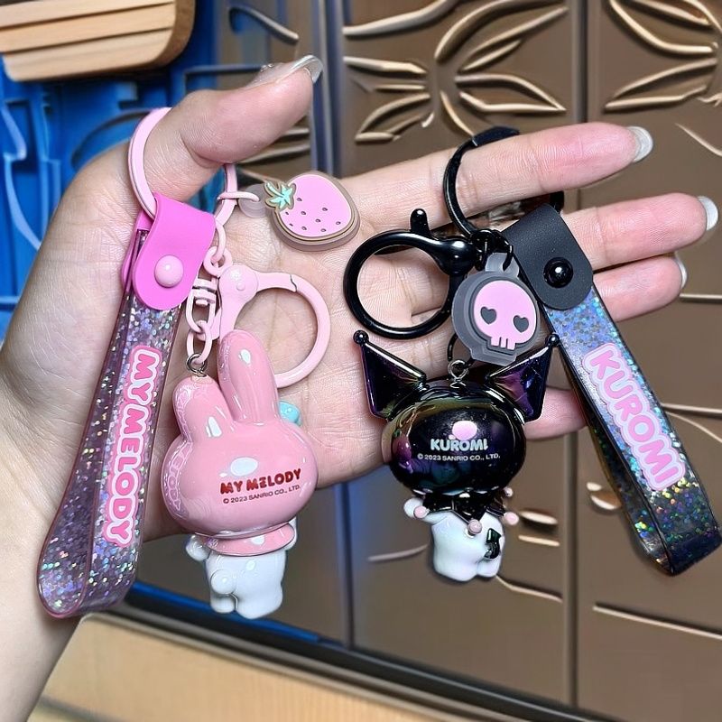 Carabiner Keychain - Authentic Sanrio Shiny Iridescent Keychain Kuromi