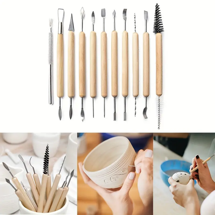 11pcs/set Pottery Tools  Wood  – обзор и цена Pocket Knife Ceramic
