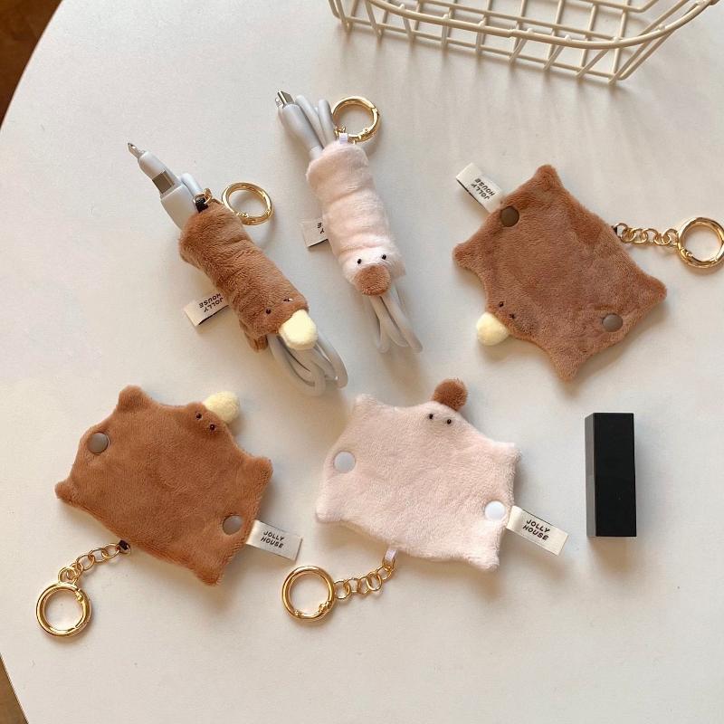 Lovely Fluffy Duck-bill Cable  – обзор и цена Cable Winder Keychain