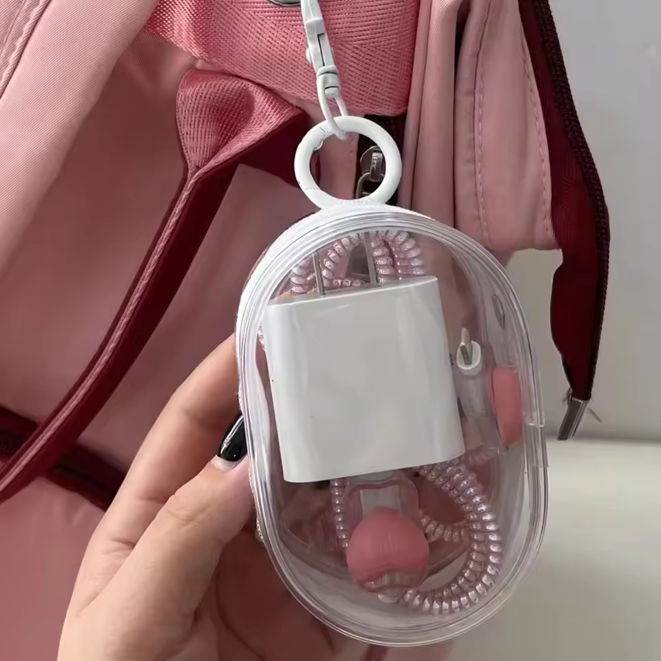 Portable Mini Clear Zipper Sto – обзор и цена Cable Winder Keychain