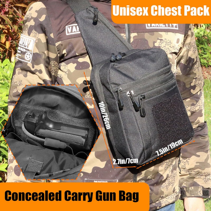 New Tactical Chest Bag Pistol  – обзор и цена Edc Concealed Carry Backpack