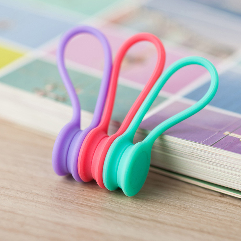 3Pcs Silicone Magnetic Earphon – обзор и цена Cable Winder Keychain