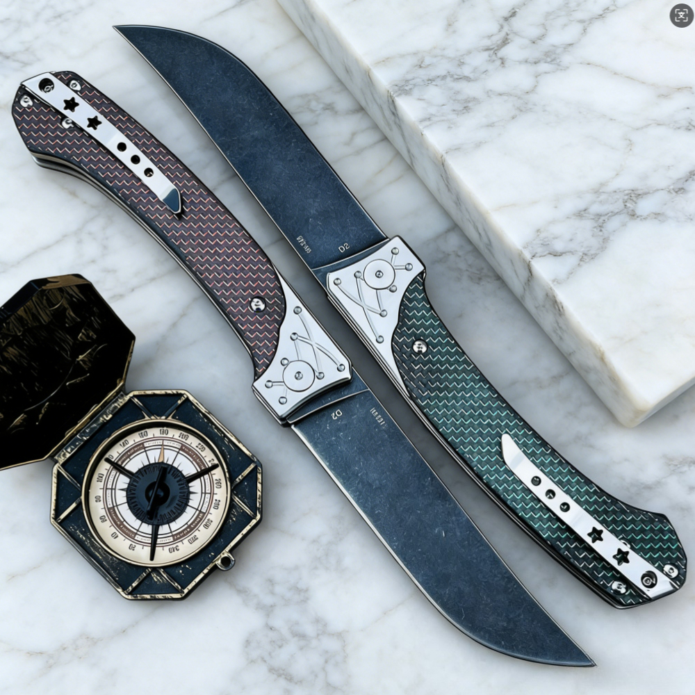 D2 Steel Folding Knife with Ca – обзор и цена Edc Carry Pocket Knife
