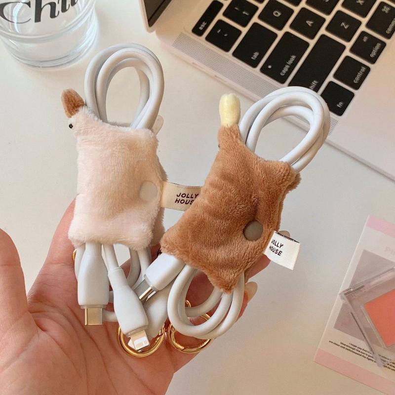 Lovely Fluffy Duck-bill Cable  – обзор и цена Cable Winder Keychain