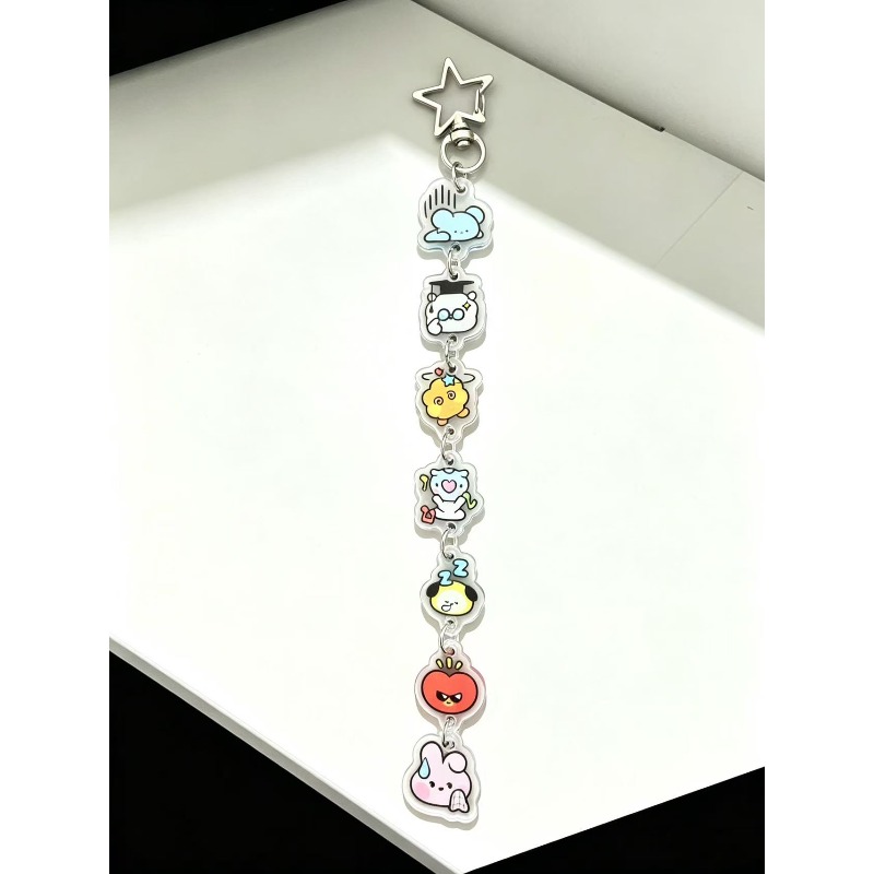 BT21 Cooky RJ Mang Chimmy Tata – обзор и цена Carabiner Keychain