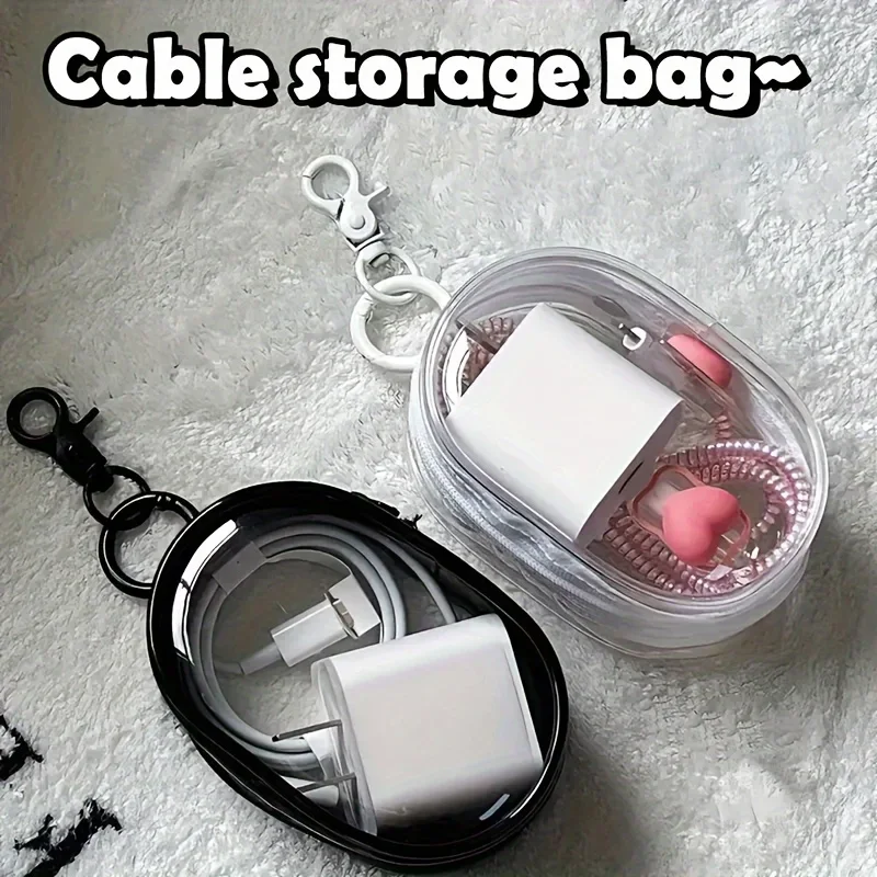 Portable Mini Clear Zipper Sto – обзор и цена Cable Winder Keychain