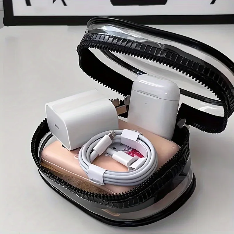 Portable Mini Clear Zipper Sto – обзор и цена Cable Winder Keychain
