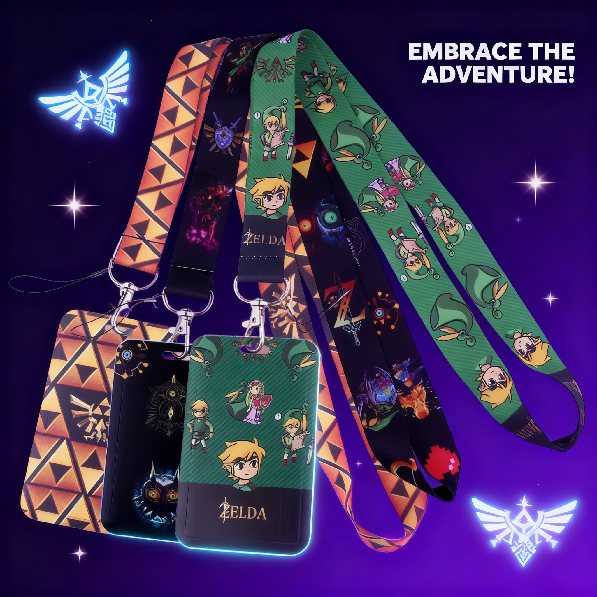 Cartoon Game Lanyards for Key  – обзор и цена Carabiner Keychain